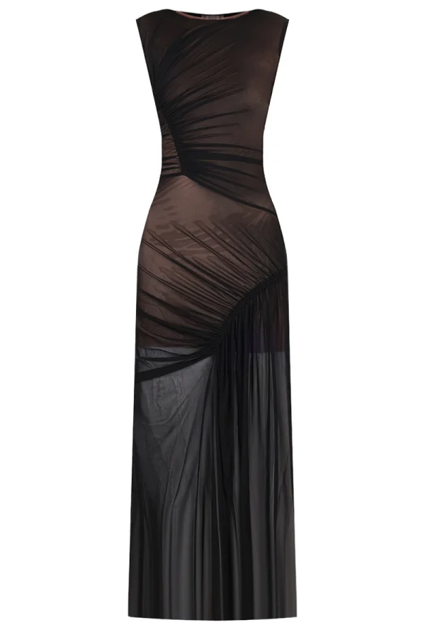 ПЛАТЬЕ ПОЛНОЧЬ В ПАРИЖЕ С ДРАПИРОВКОЙ TOOMATCH