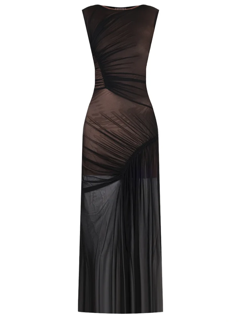 ПЛАТЬЕ ПОЛНОЧЬ В ПАРИЖЕ С ДРАПИРОВКОЙ TOOMATCH