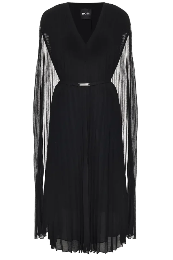 ПЛАТЬЕ ПЛИССИРОВАННОЕ BOSS