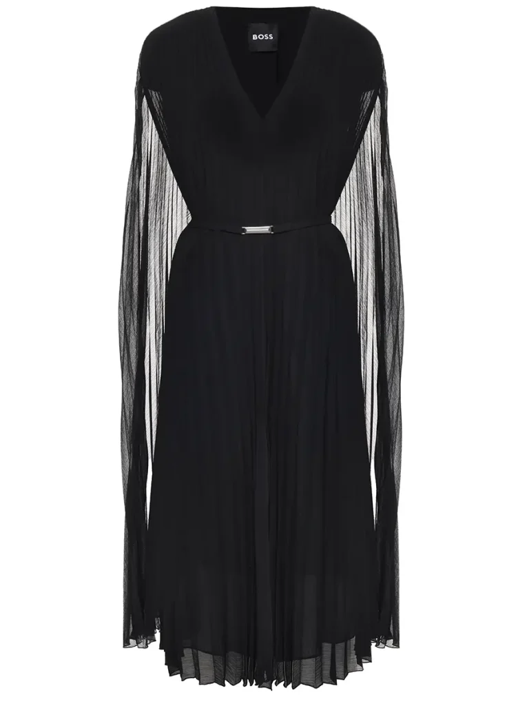 ПЛАТЬЕ ПЛИССИРОВАННОЕ BOSS