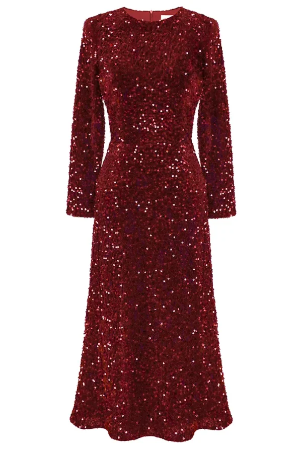 ПЛАТЬЕ БАРХАТНОЕ С ПАЙЕТКАМИ POST MERIDIEM