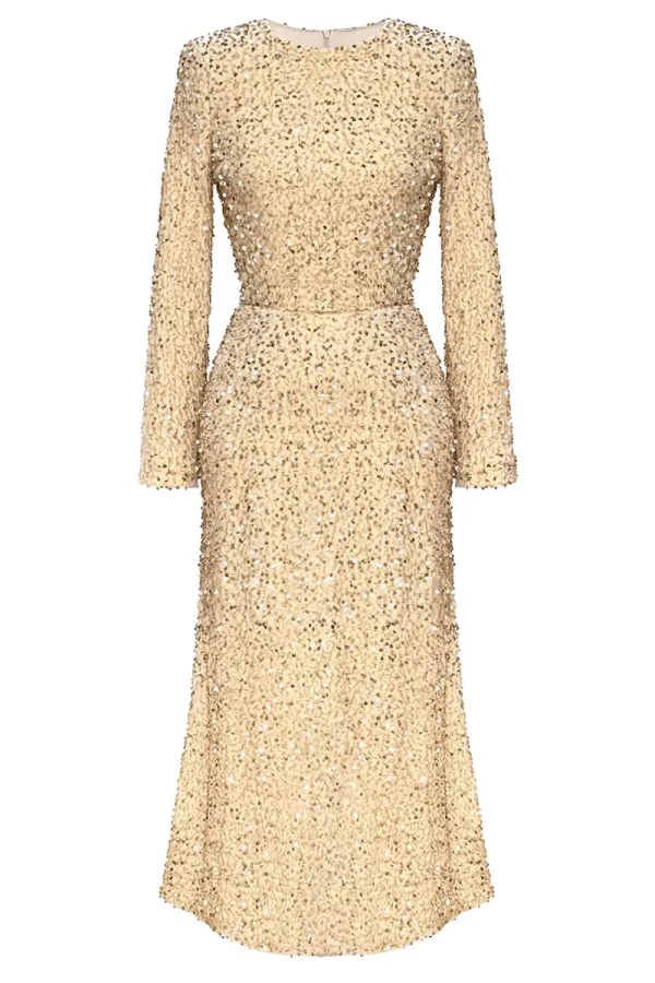 ПЛАТЬЕ БАРХАТНОЕ С ПАЙЕТКАМИ POST MERIDIEM