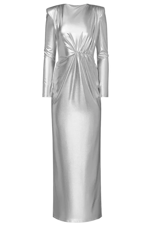 ПЛАТЬЕ ОДНОТОННОЕ SILVER SPARKLING DRESS BERHASM