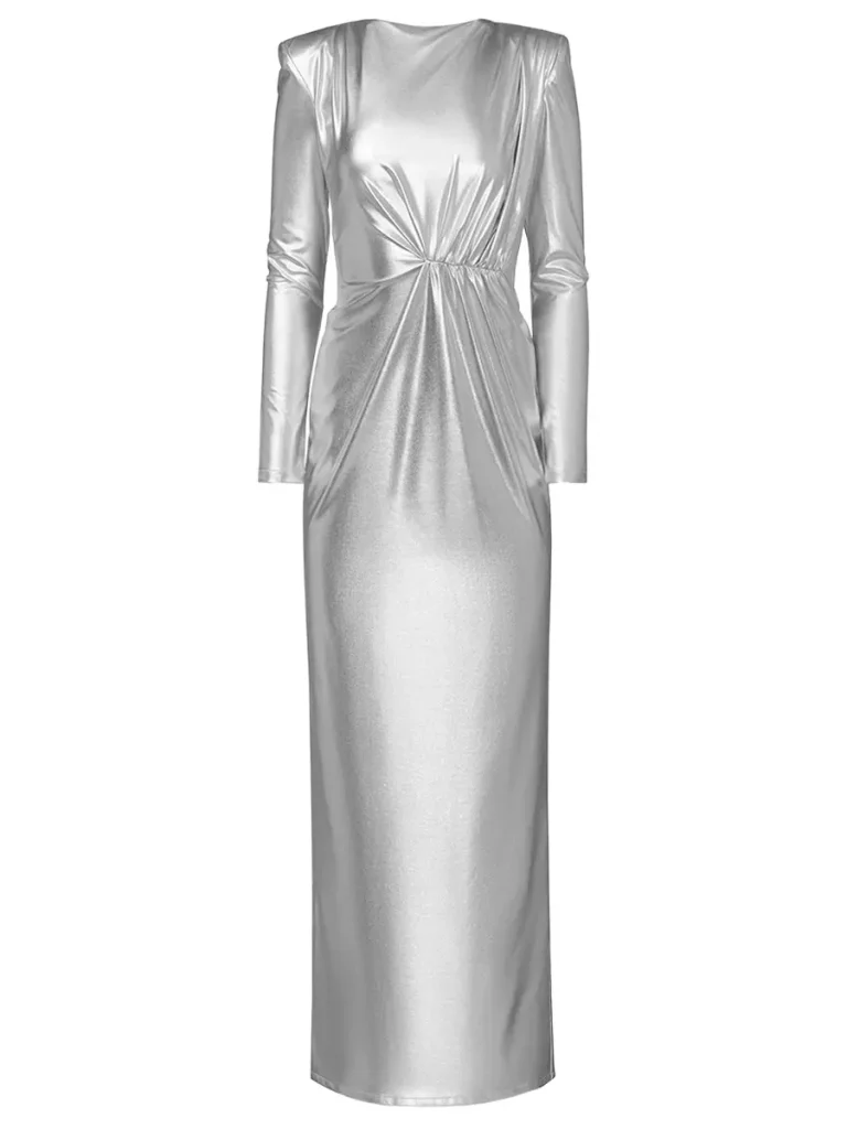 ПЛАТЬЕ ОДНОТОННОЕ SILVER SPARKLING DRESS BERHASM