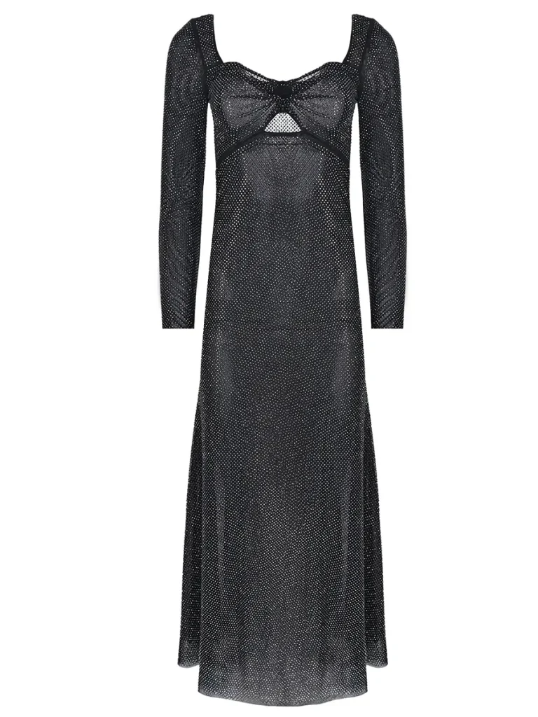 ПЛАТЬЕ СО СТРАЗАМИ SELF-PORTRAIT