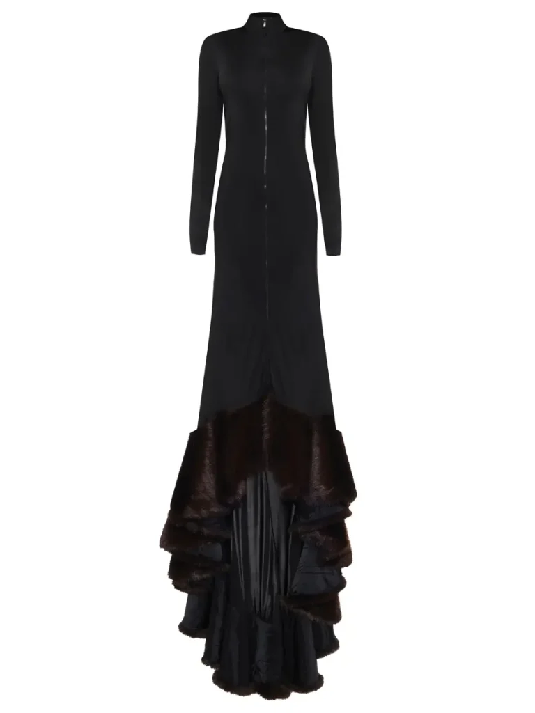 ПЛАТЬЕ ИЗ ВИСКОЗЫ С ЭКОМЕХОМ DAVID KOMA