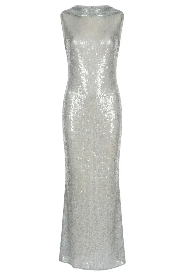 ПЛАТЬЕ SILVER С ПАЙЕТКАМИ PHATEMM