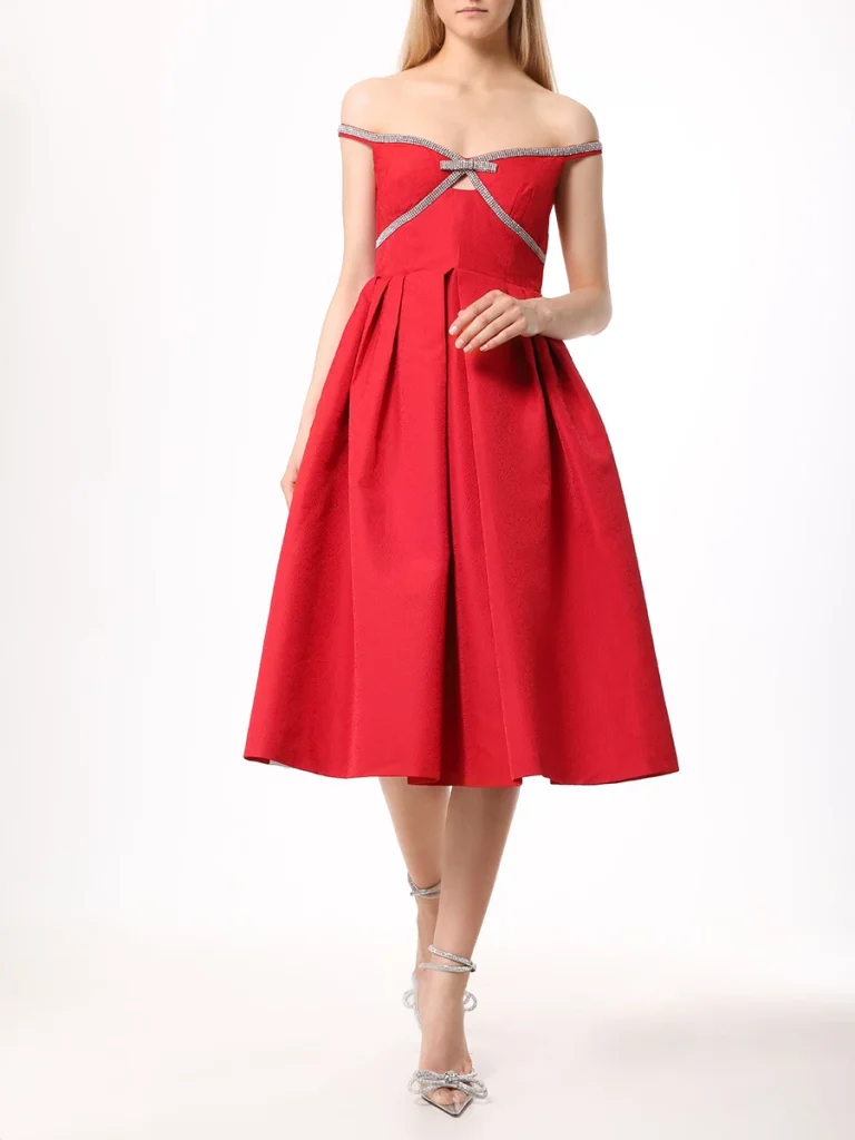 ПЛАТЬЕ СО СТРАЗАМИ SELF-PORTRAIT