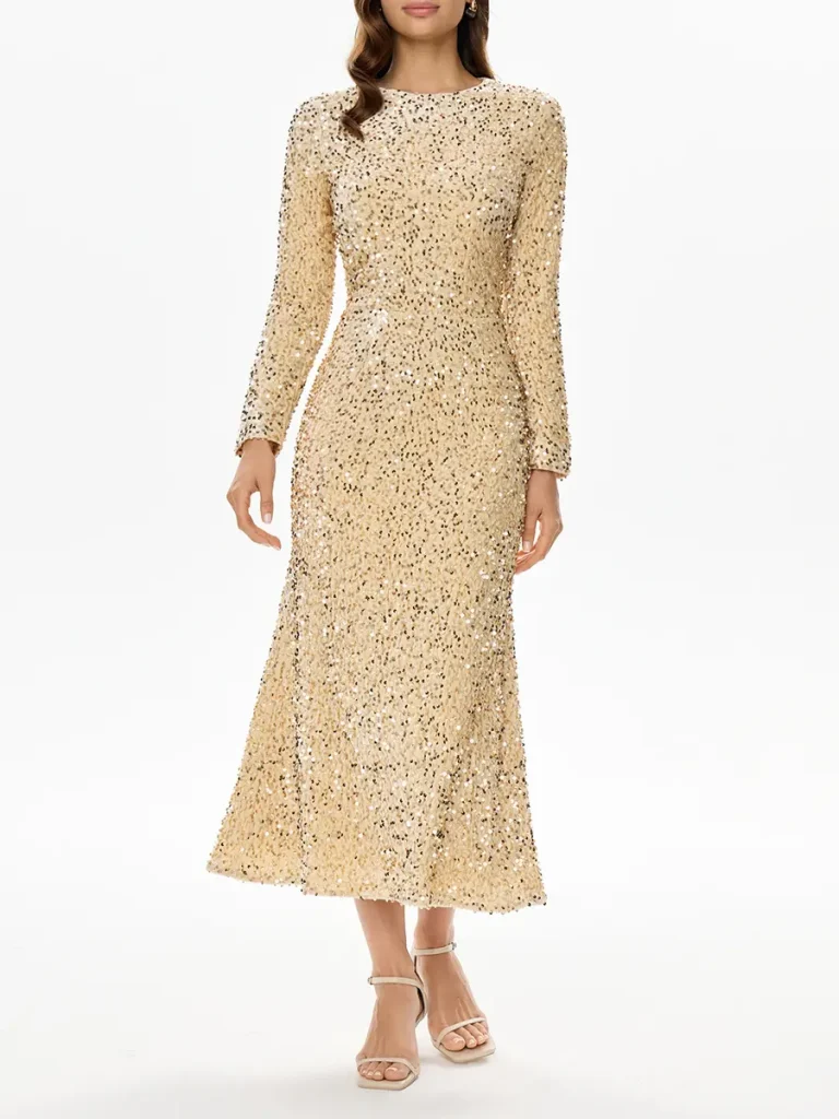 ПЛАТЬЕ БАРХАТНОЕ С ПАЙЕТКАМИ POST MERIDIEM