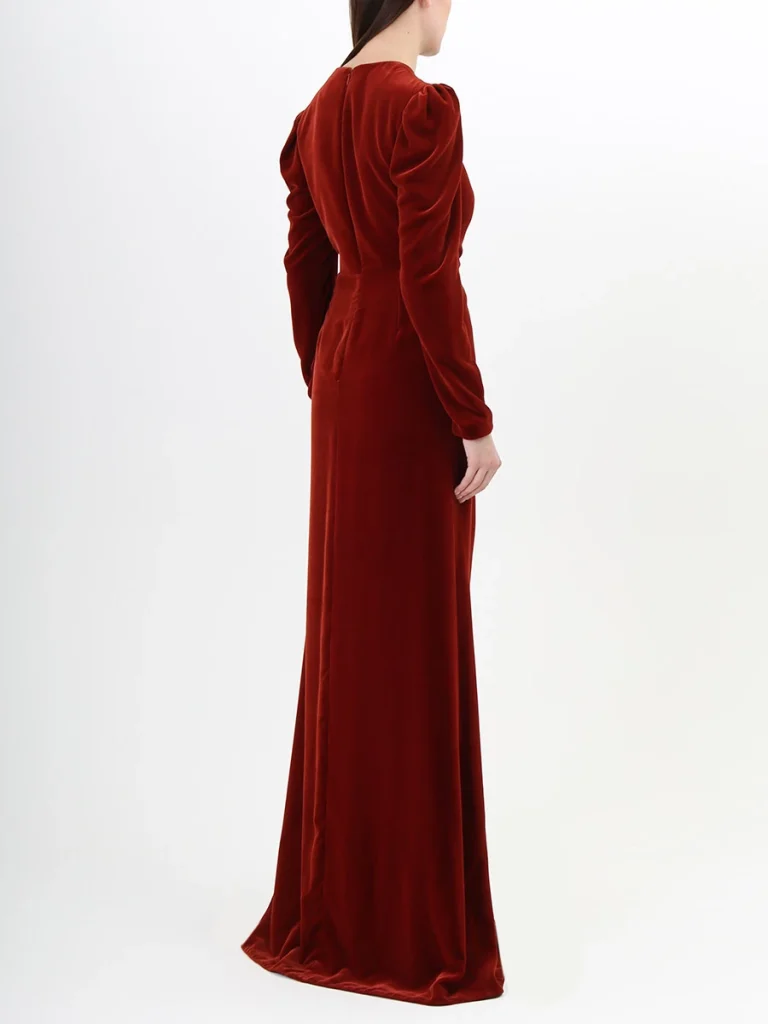 БАРХАТНОЕ ПЛАТЬЕ С РАЗРЕЗОМ GUCCI