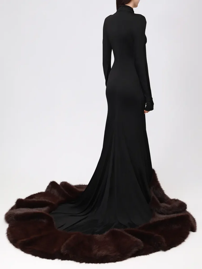 ПЛАТЬЕ ИЗ ВИСКОЗЫ С ЭКОМЕХОМ DAVID KOMA