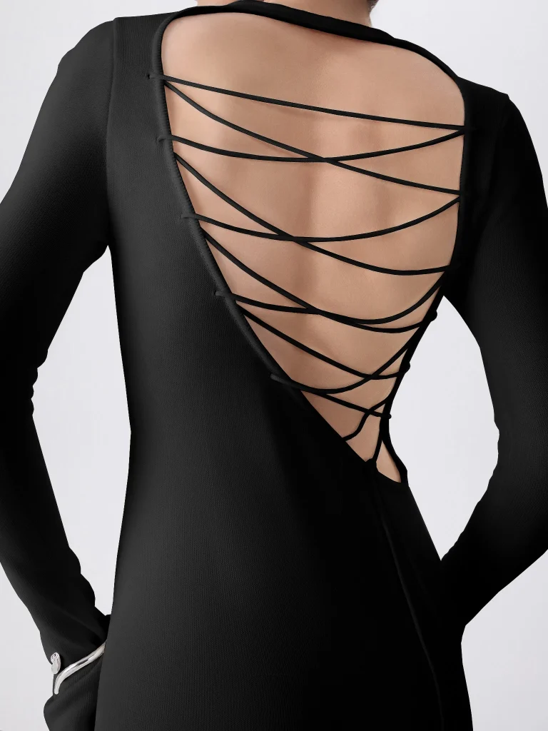 ПЛАТЬЕ ТРИКОТАЖНОЕ С ОТКРЫТОЙ СПИНКОЙ NUDE STORY