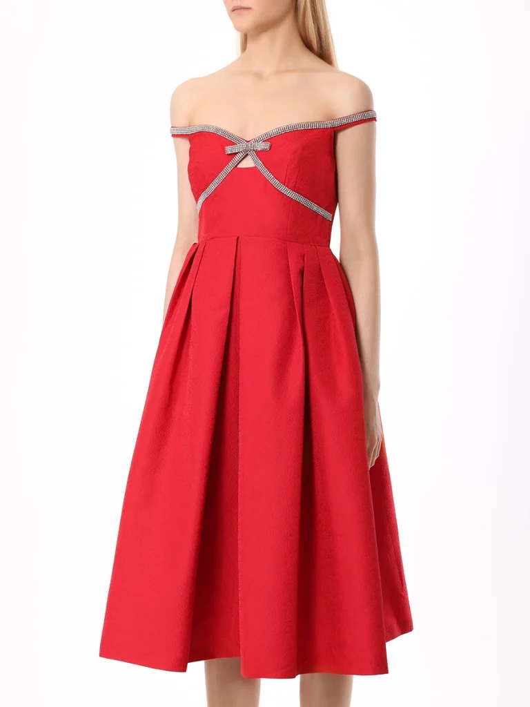 ПЛАТЬЕ СО СТРАЗАМИ SELF-PORTRAIT