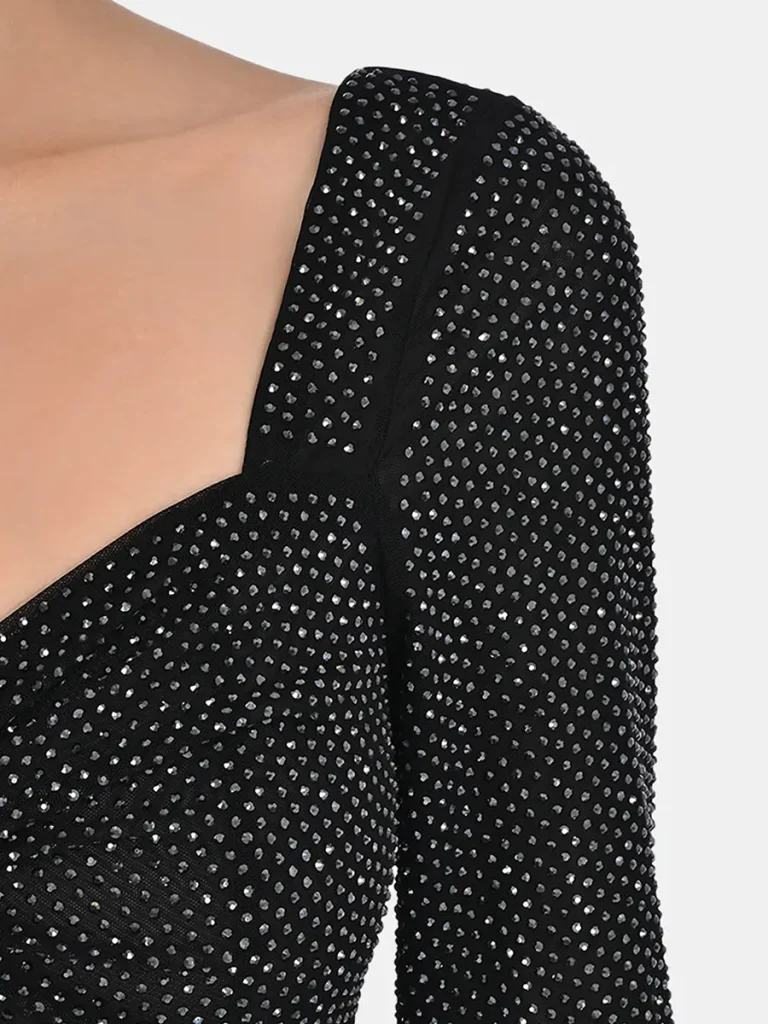 ПЛАТЬЕ СО СТРАЗАМИ SELF-PORTRAIT