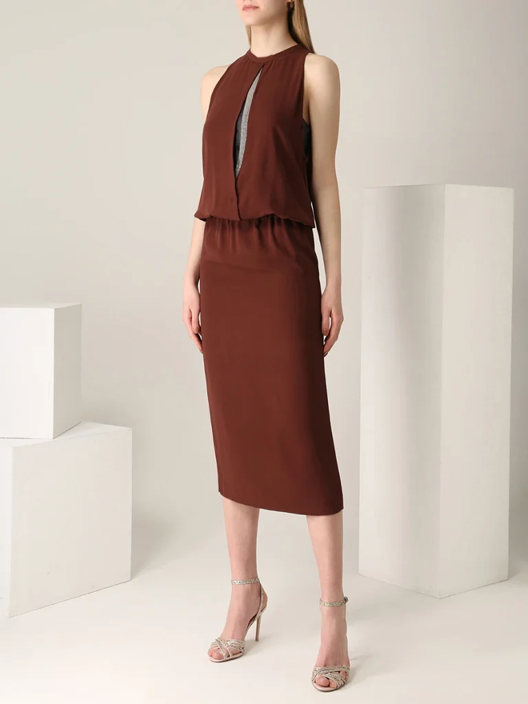 ПЛАТЬЕ ШЕЛКОВОЕ BRUNELLO CUCINELLI