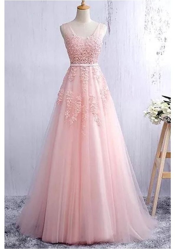 Розовое Платье Для Выпускного Вечера А-Силуэта Вечернее Выпускное Вечернее Платье