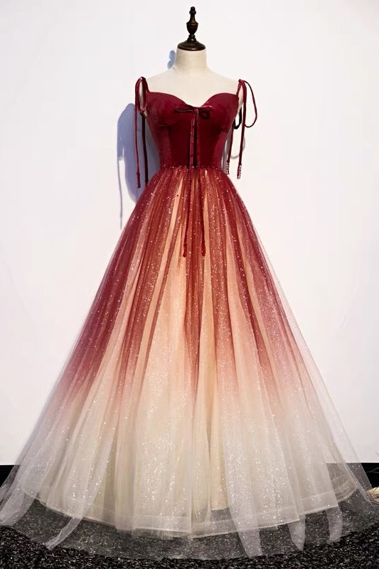 Красное Платье Для Выпускного С Градиентом Fairytale