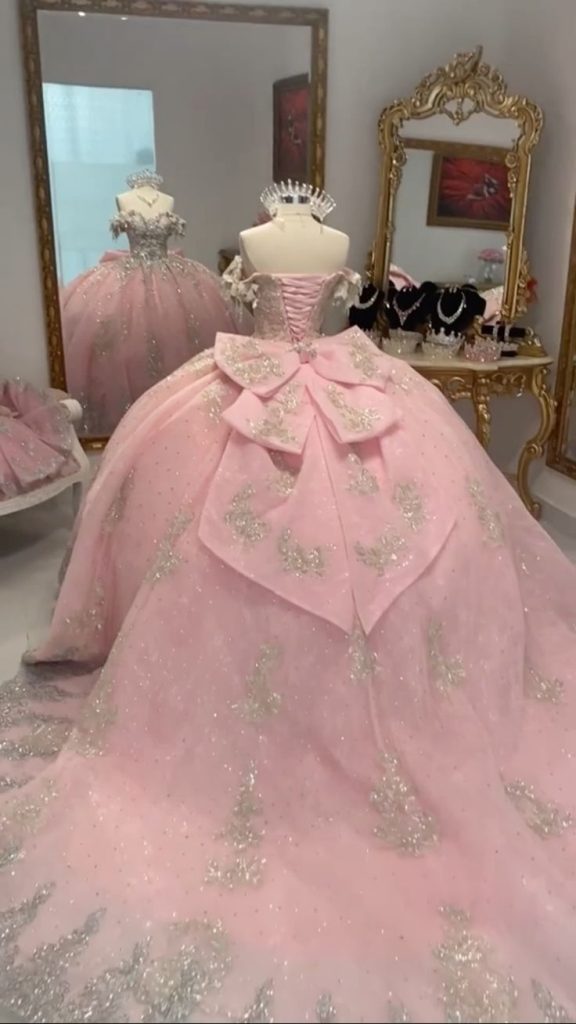 Розовое Платье Принцессы А-Силуэта Quinceanera Бальное Платье Sweet 16 Dresses