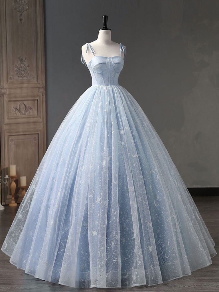 Голубое Бальное Платье С Корсетом Для Выпускного Вечера Платье Quinceanera