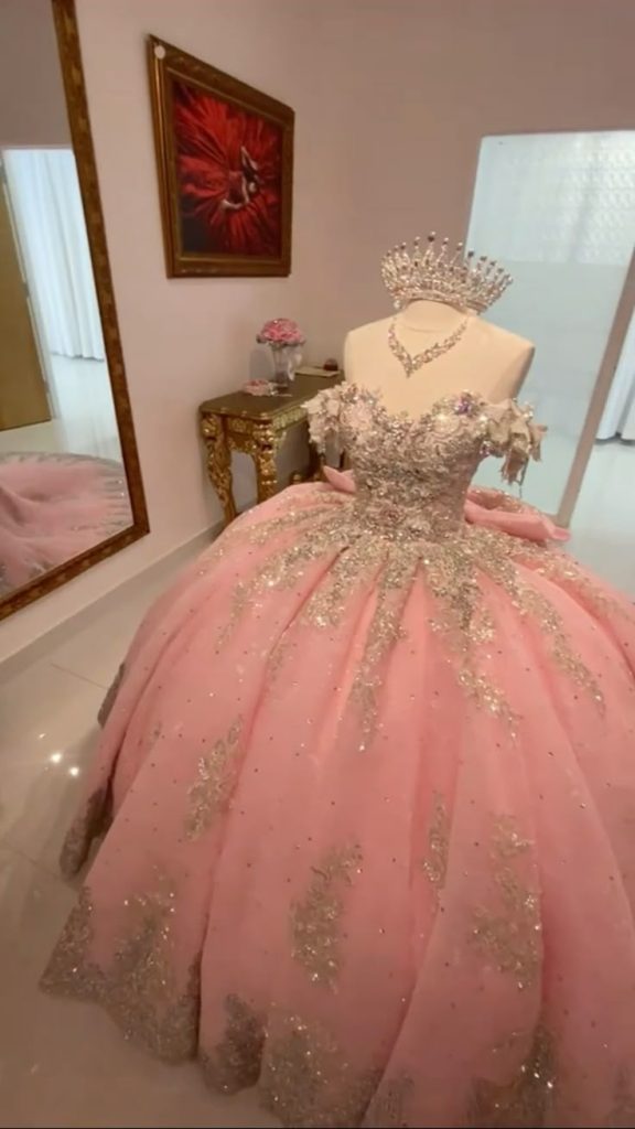 Розовое Платье Принцессы А-Силуэта Quinceanera Бальное Платье Sweet 16 Dresses